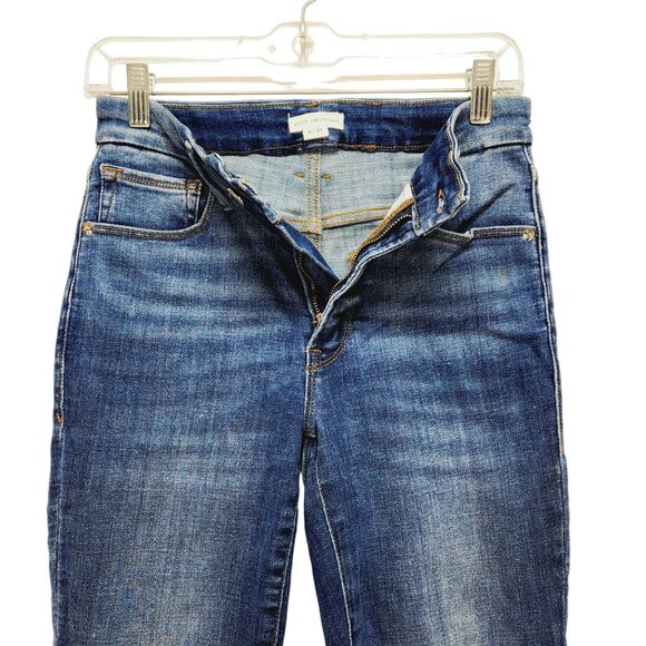 Good American Womens Distressed Skinny Jeans 4/27 Blue Denim - Picture 8 of 12